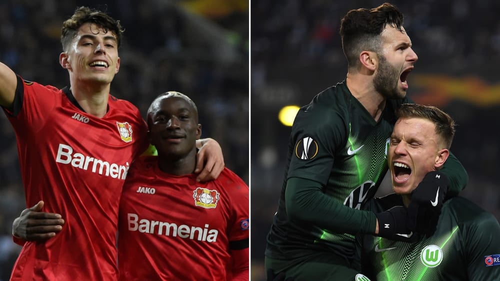 Jubel bei Bayer Leverkusen und beim VfL Wolfsburg