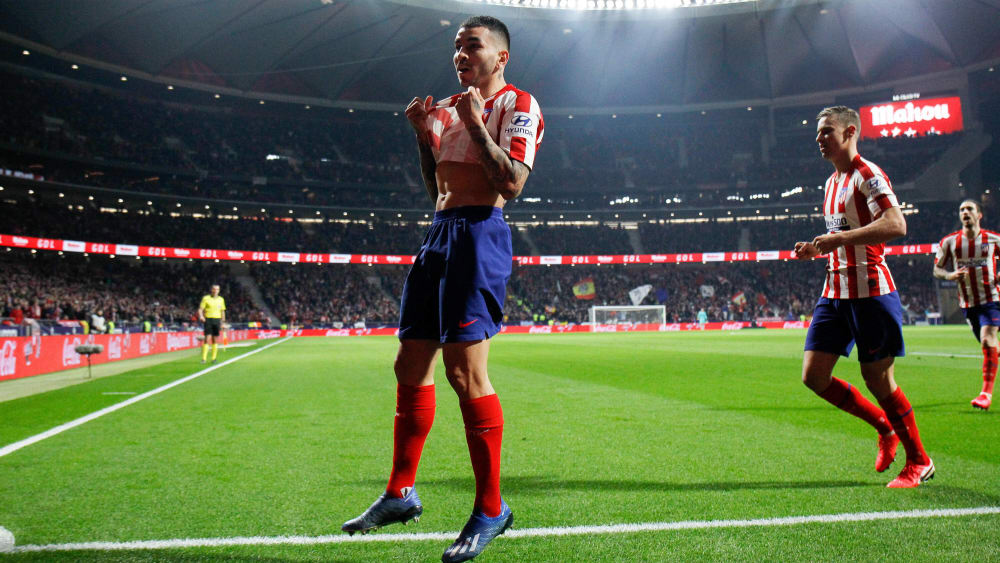 Freudensprung: Atleticos Correa beim Torjubel.