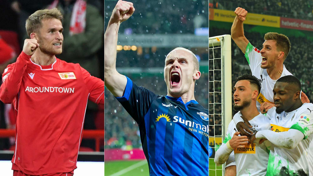 Union jubelt dank Andersson, Paderborn dank Michel und Gladbach dank Bensebaini.