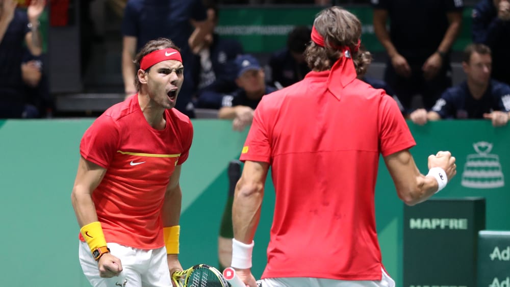 Holten den entscheidenden Punkt im Doppel: Rafael Nadal (li.) und Feliciano Lopez.
