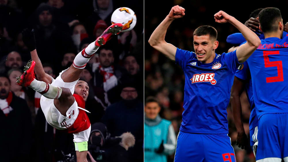 Pierre-Emerick Aubameyang, Jubel bei Olympiakos