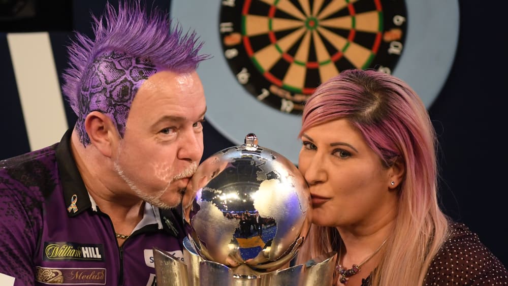 Peter Wright mit seiner Frau Joanne