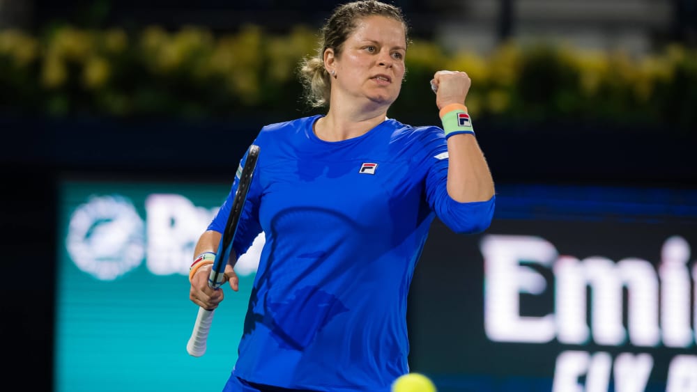 Kim Clijsters jubelt bei ihrem Comeback über einen Punktgewinn