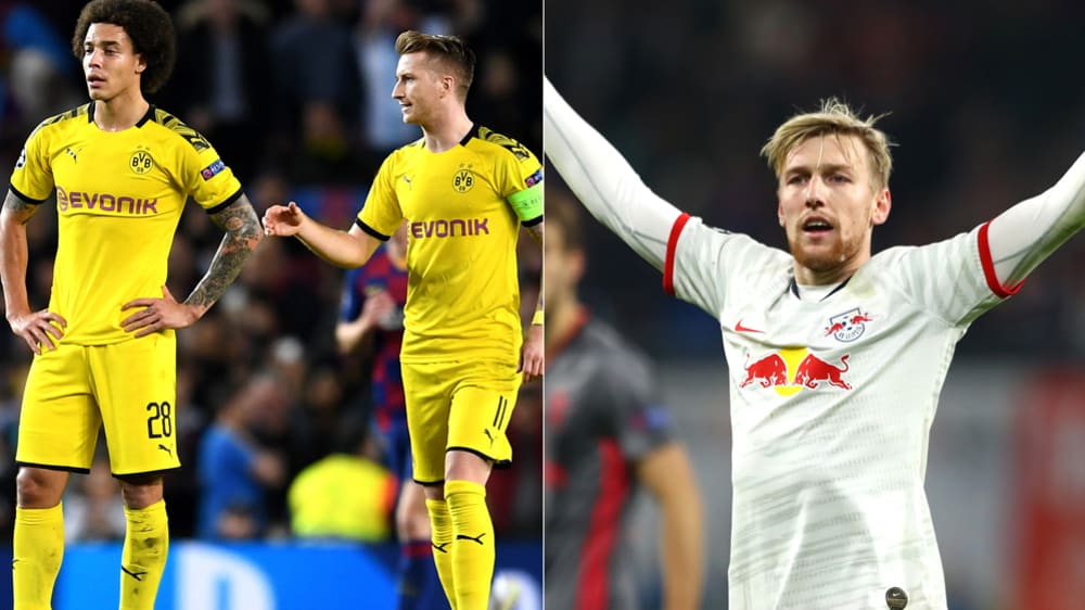 Ratlose Mienen bei Borussia Dortmund, Jubel bei Leipzigs Doppeltorschützen Emil Forsberg