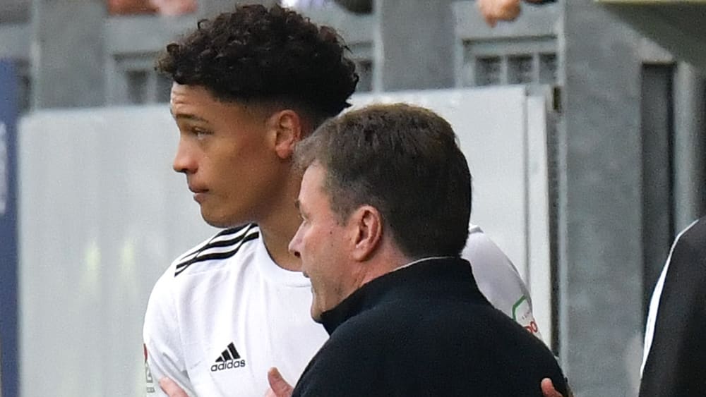 Jonas David und Trainer Dieter Hecking