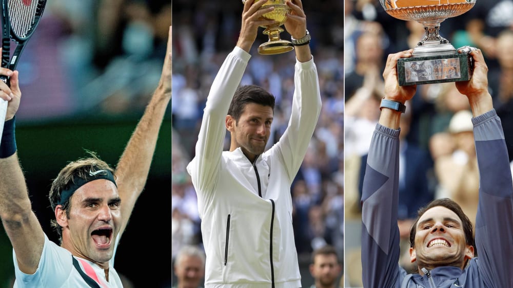 Roger Federer, Novak Djokovic und Rafael Nadal