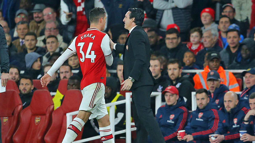 Ausraster mit Folgen: Granit Xhaka (l.) ist nicht mehr Kapitän des FC Arsenal.