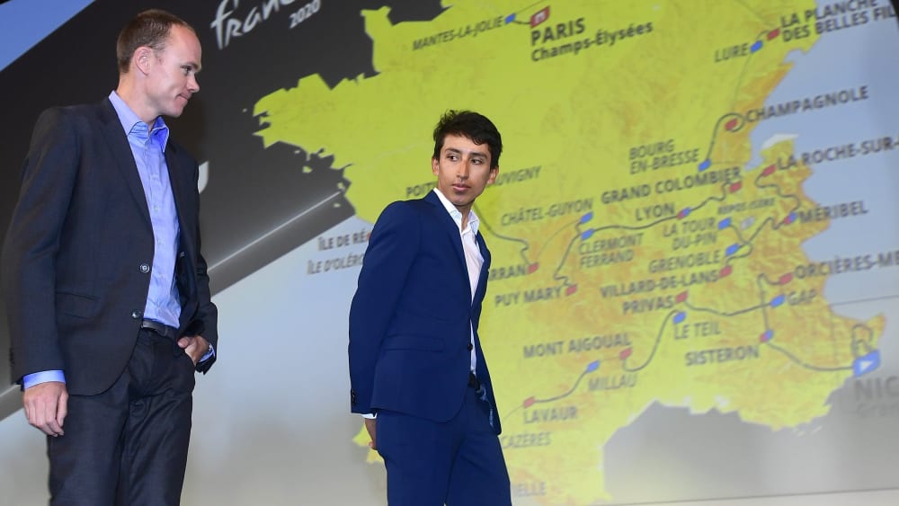 Chris Froome und Egan Bernal vor dem Etappenplan 2020.