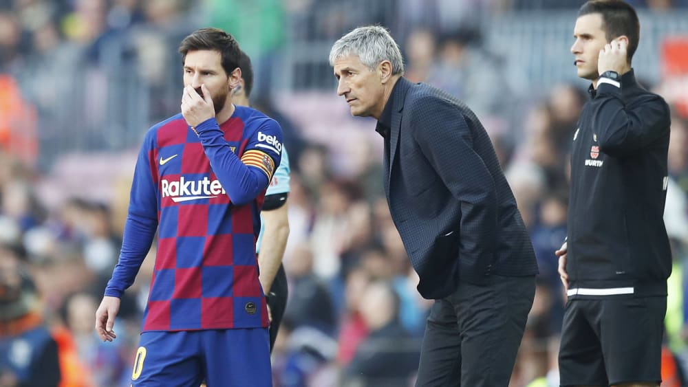 Wollen in Neapel für eine gute Ausgangssituation sorgen: Lionel Messi (li.) und Quique Setien.