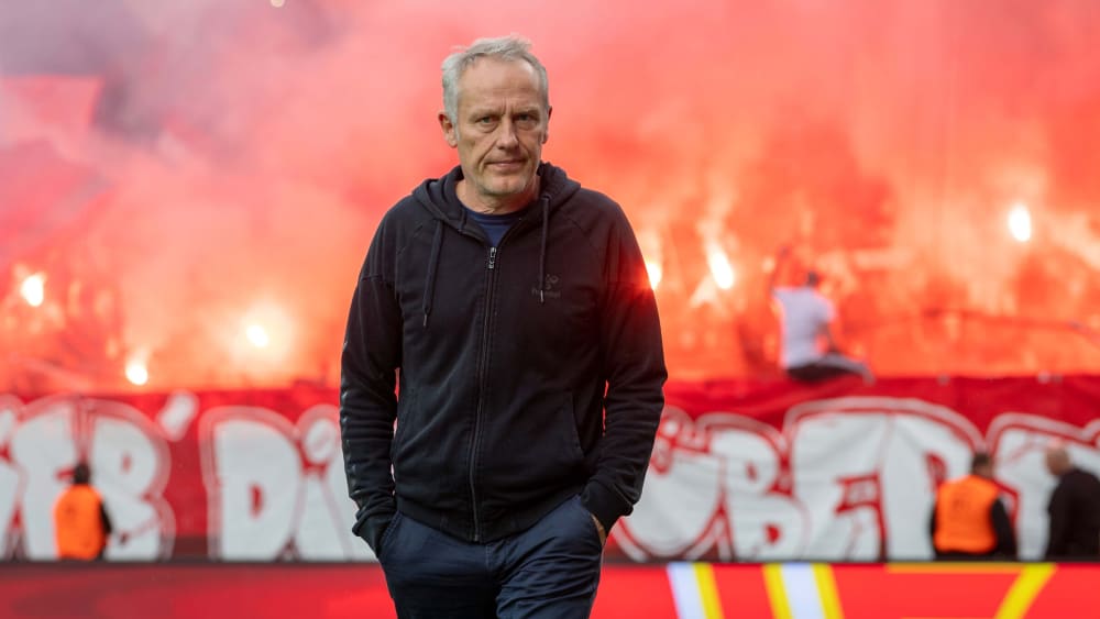 Freiburgs Trainer Christian Streich
