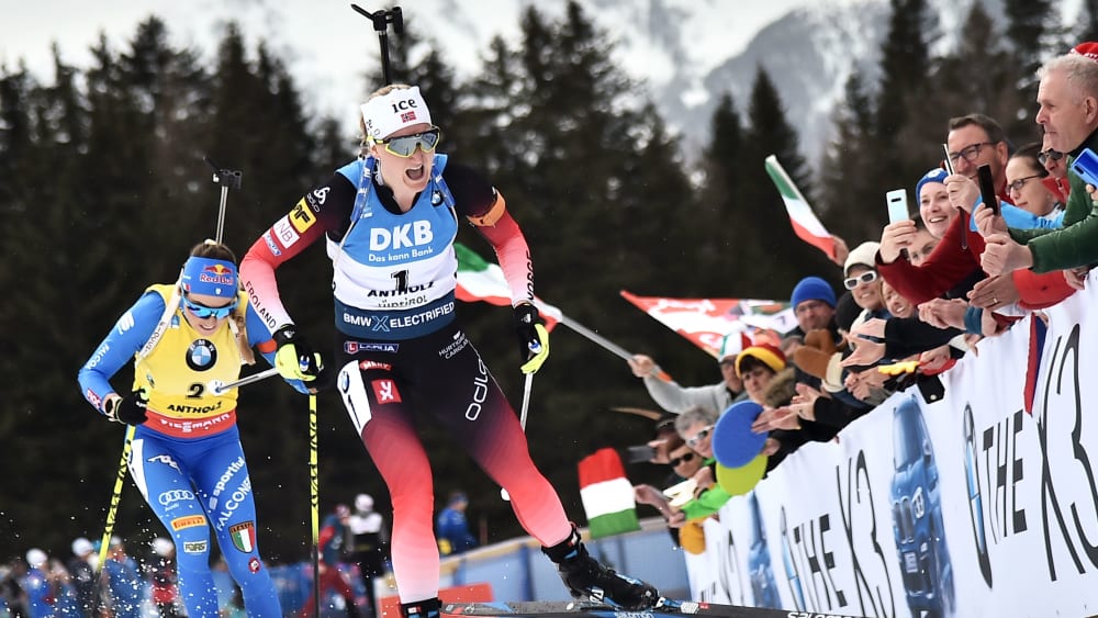 Dorothea Wierer und Marte Olsbu Röiseland