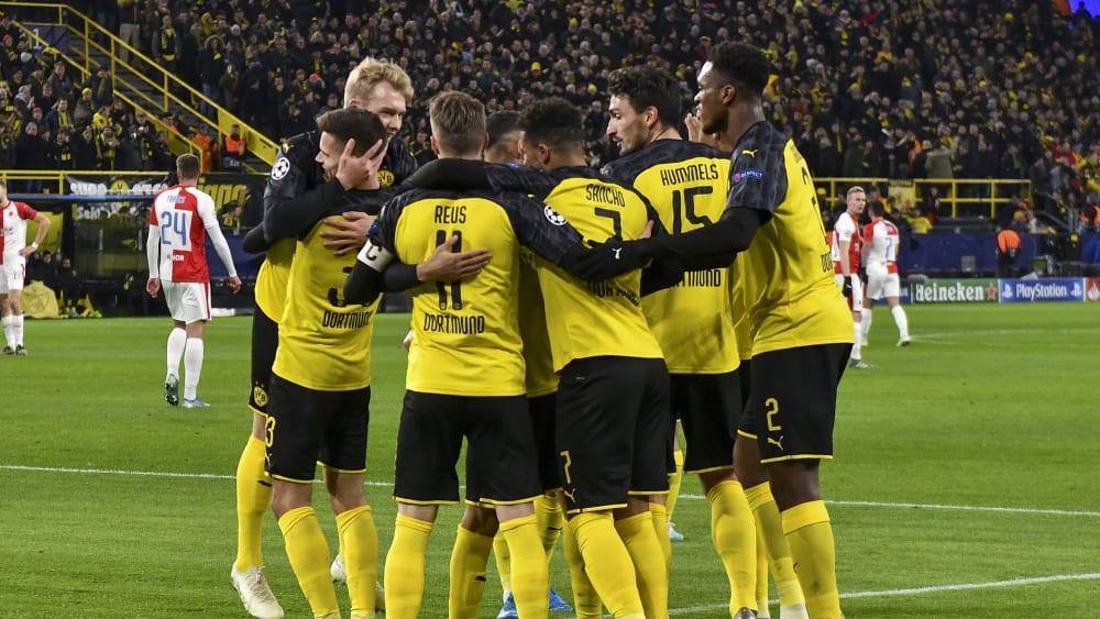 Großer Jubel: Dortmund steht im Achtelfinale der Champions League.