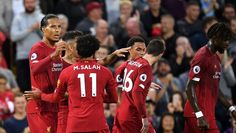 Auf Betriebstemperatur: Virgil van Dijk, Mohamed Salah und Co. ließen im ersten Durchgang die Muskeln spielen.