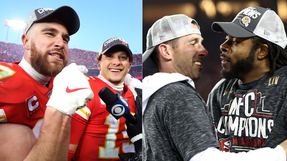 Travis Kelce, Patrick Mahomes, Kyle Shanahan, Richard Sherman