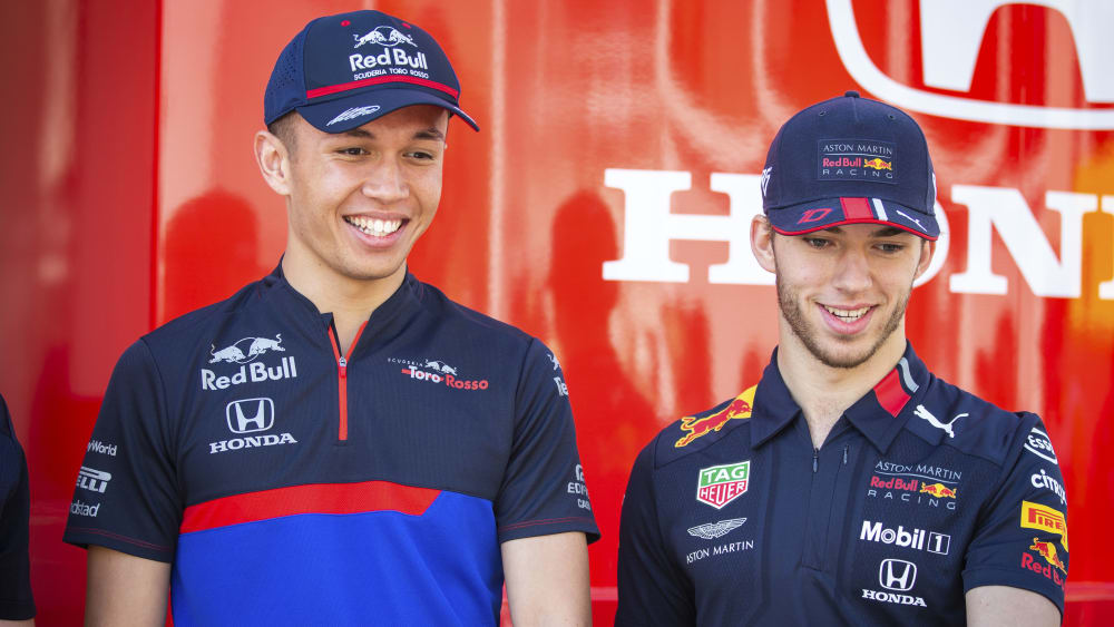 Autotausch: Alex Albon (li.) wechselt zu Red Bull, Pierre Gasly muss zurück zu Toro Rosso.