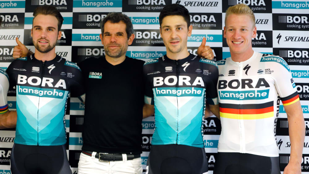 Maximilian Schachmann, Ralph Denk, Emanuel Buchmann und Pascal Ackermann
