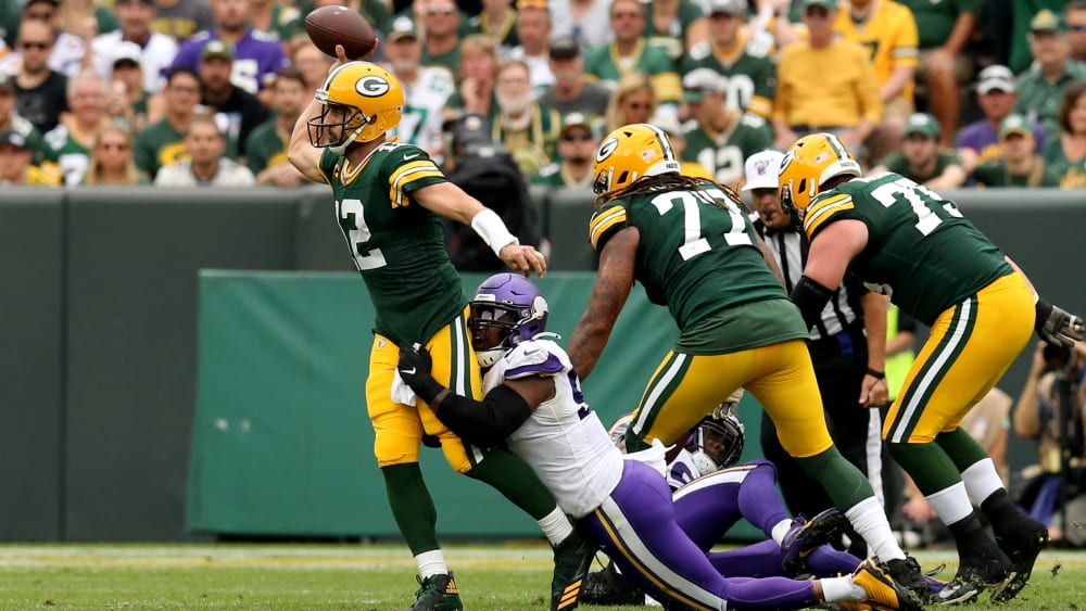 In den ersten Minuten kaum zu stoppen: Packers-Quarterback Aaron Rodgers.
