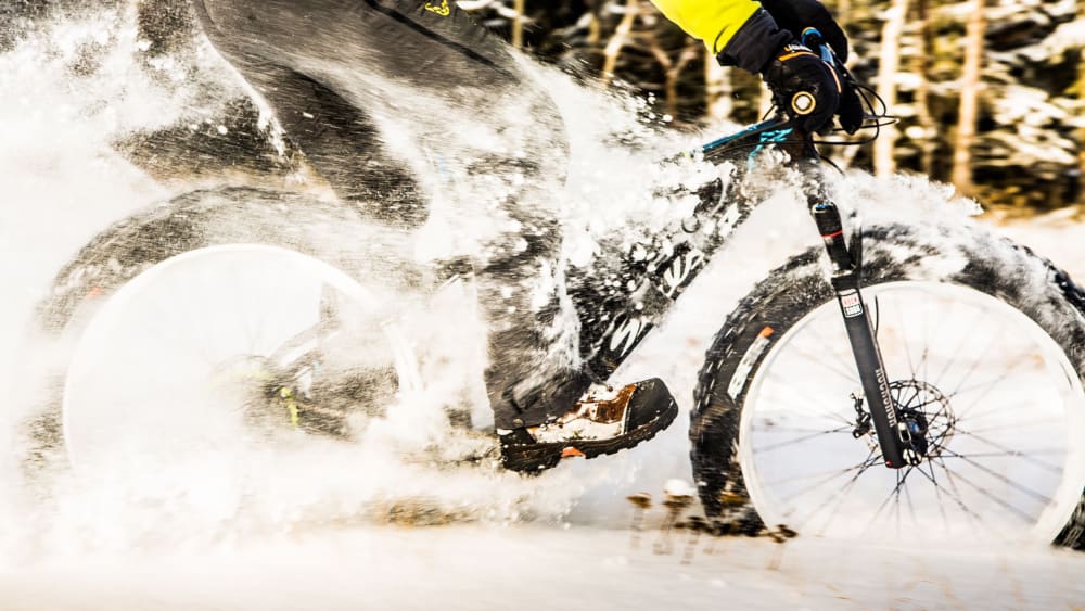 Radfahren im Schnee