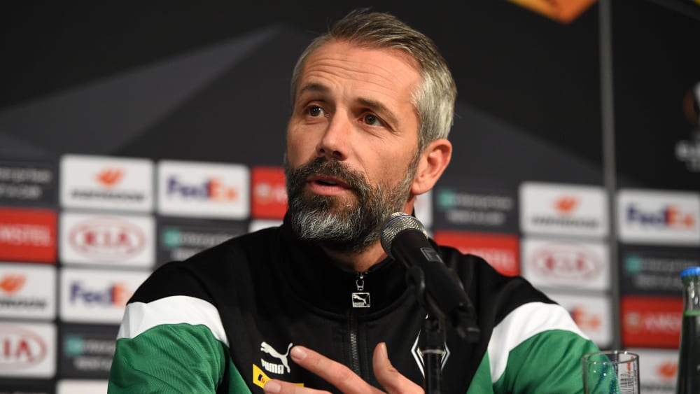 Gladbach-Coach Marco Rose freut sich auf das Spiel gegen Rom