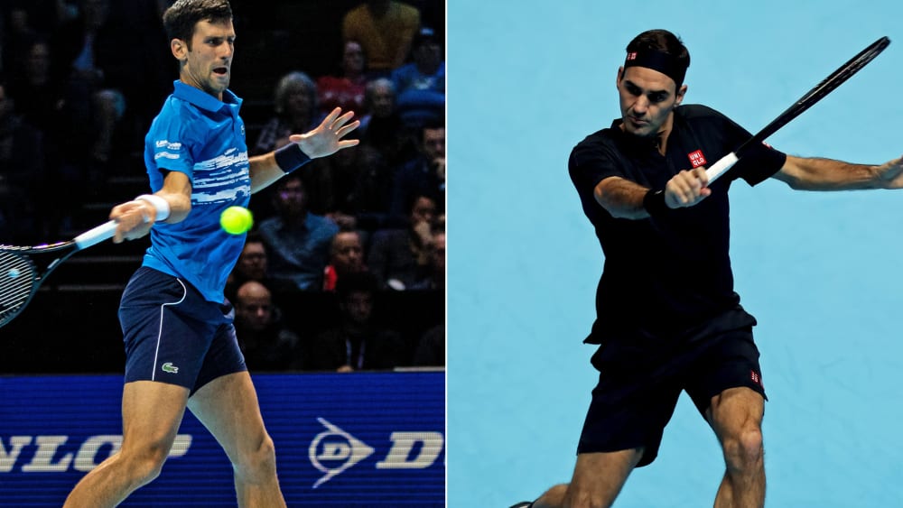 Roger Federer (rechts) ließ Novak Djokovic in ihrem Match keine Chance.