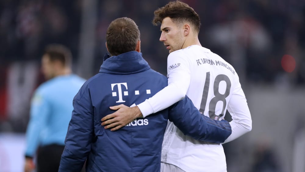 Zwei, die sich verstehen: Hansi Flick und Leon Goretzka (r.).