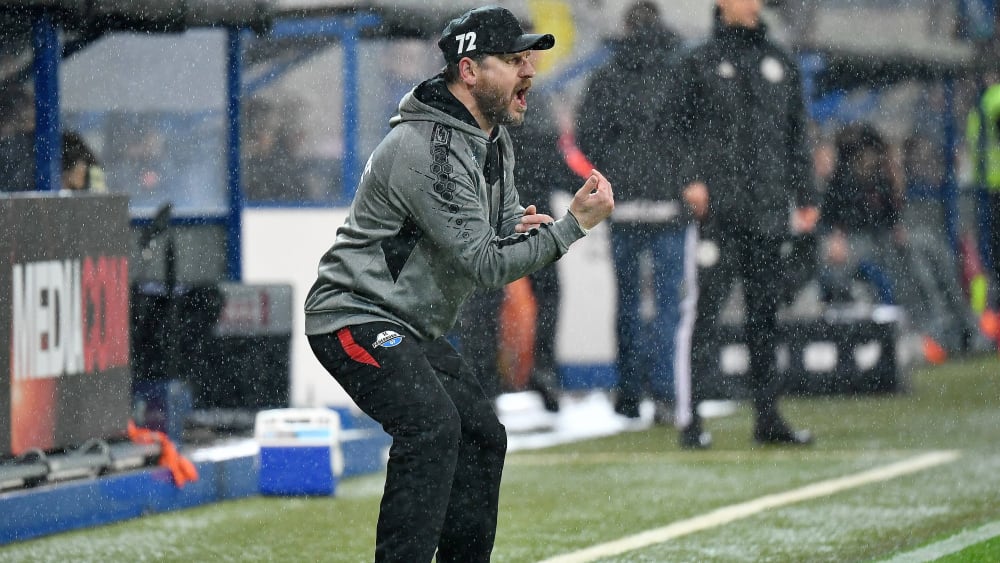 Paderborns Trainer Steffen Baumgart hadert mit dem Schiedsrichter