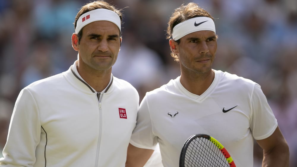 Lebende Tennislegenden: Roger Federer und Rafael Nadal.