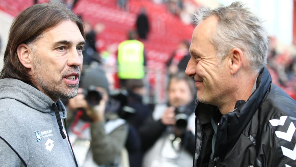 Kennen und schätzen sich: Martin Schmidt und Christian Streich.