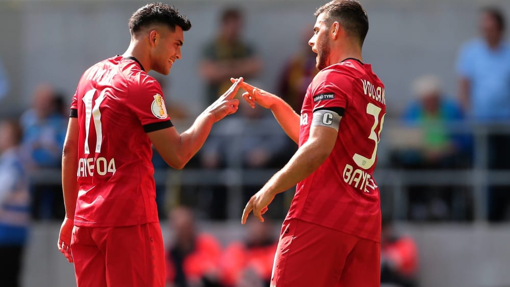 Nadiem Amiri (links) und Kevin Volland