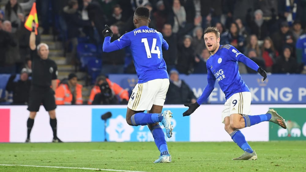 Erlösten wankende Foxes: Kelechi Iheanacho und Jamie Vardy (v.l.).