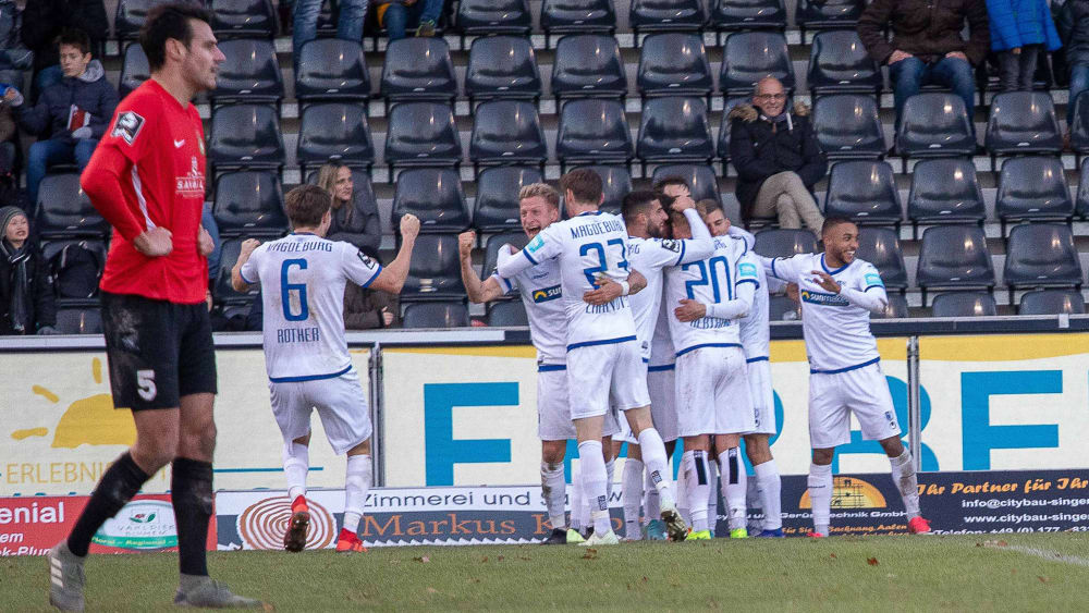 Der 1. FC Magdeburg jubelt spät bei der SG Sonnenhof Großaspach