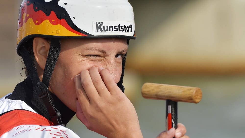 Deutsche Kanutin Andrea Herzog