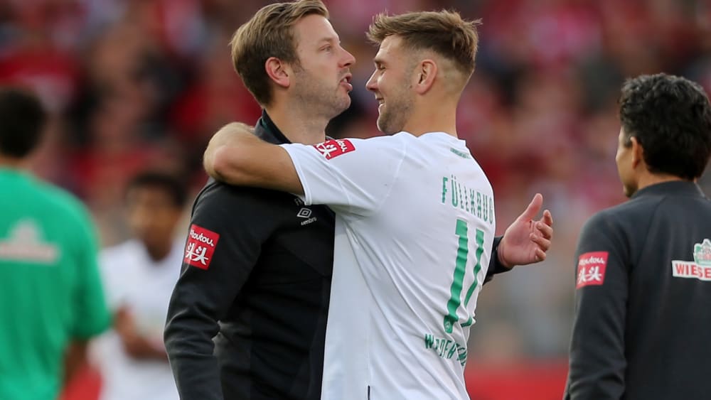 Trainer Florian Kohfeldt und Niclas Füllkrug