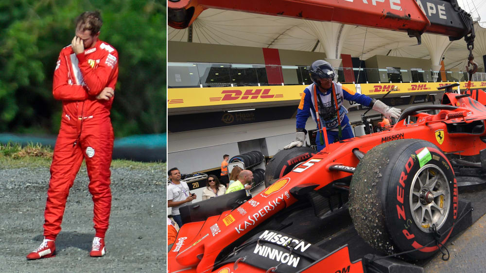 Ein Jubiläum zum Vergessen: Ferrari-Pilot Sebastian Vettel.