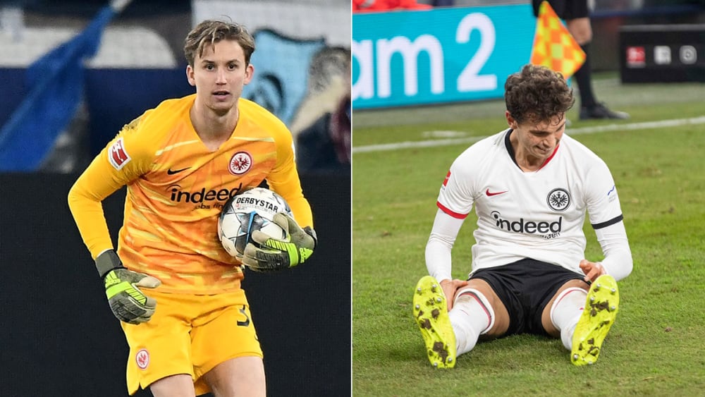 Frankfurts Frederik Rönnow und Lucas Torro fallen nach dem Spiel gegen Schalke 04 verletzt aus