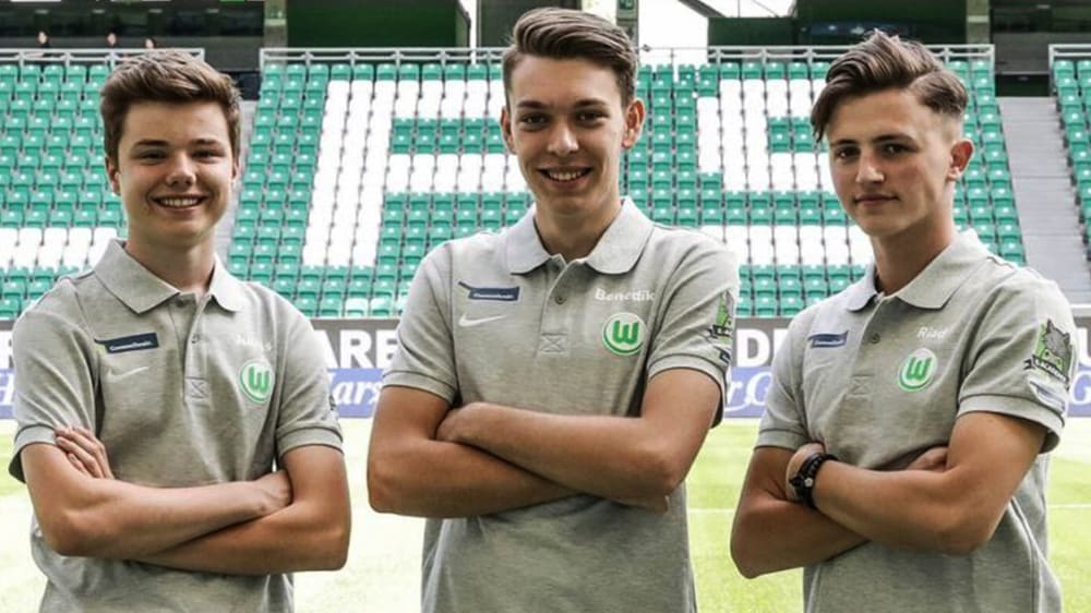 2018 traten 'Juli', 'BeneCR7x' und 'itsRiaad' (v.l.n.r.) dem VfL Wolfsburg bei.