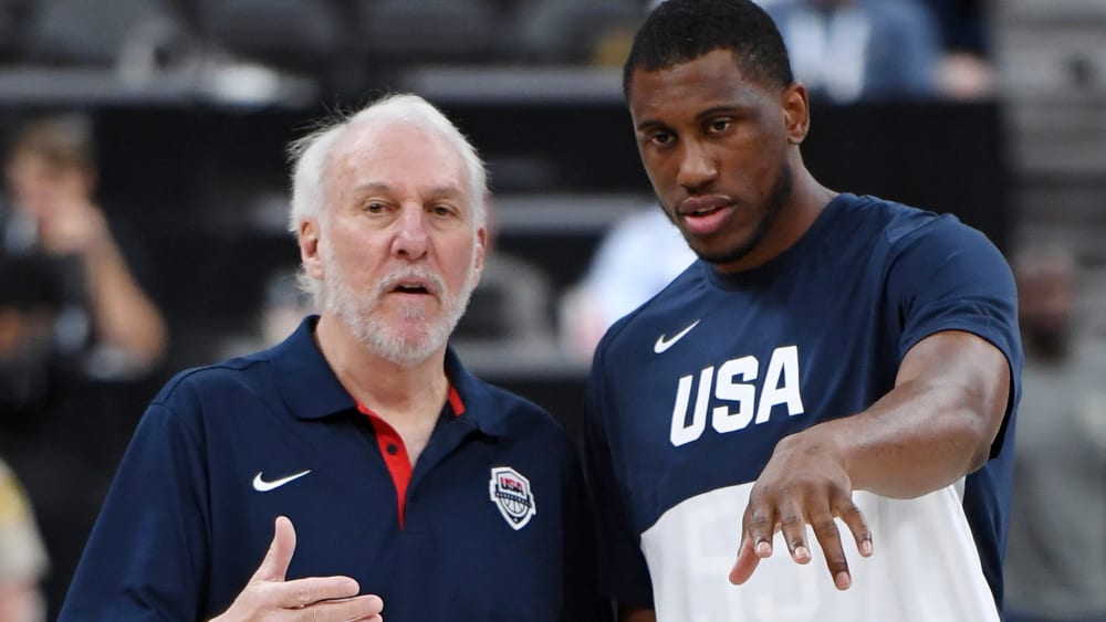 Gregg Popovich und Thaddeus Young
