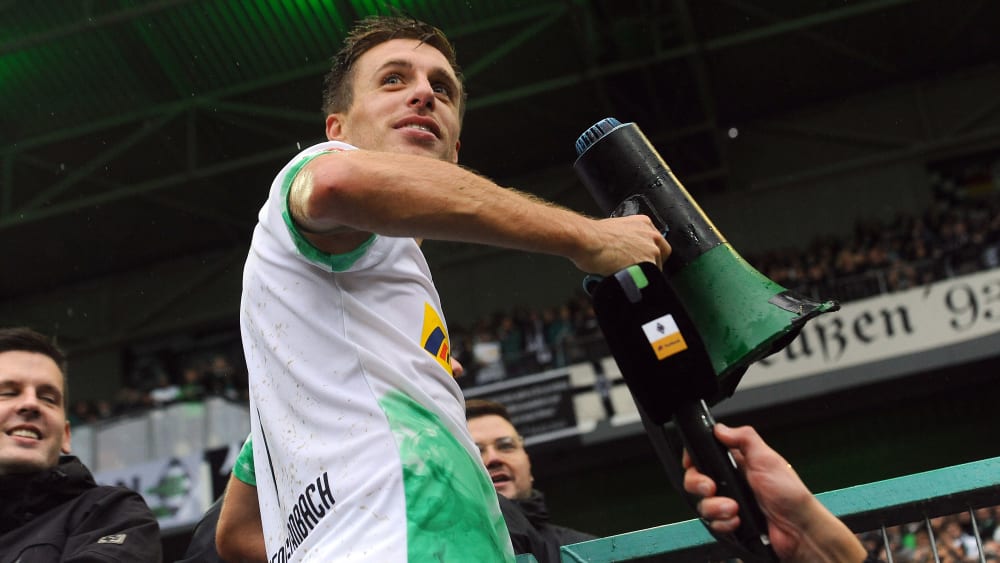 Matchwinner: Patrick Herrmann nach dem 5:1 gegen Augsburg in der Hinrunde.