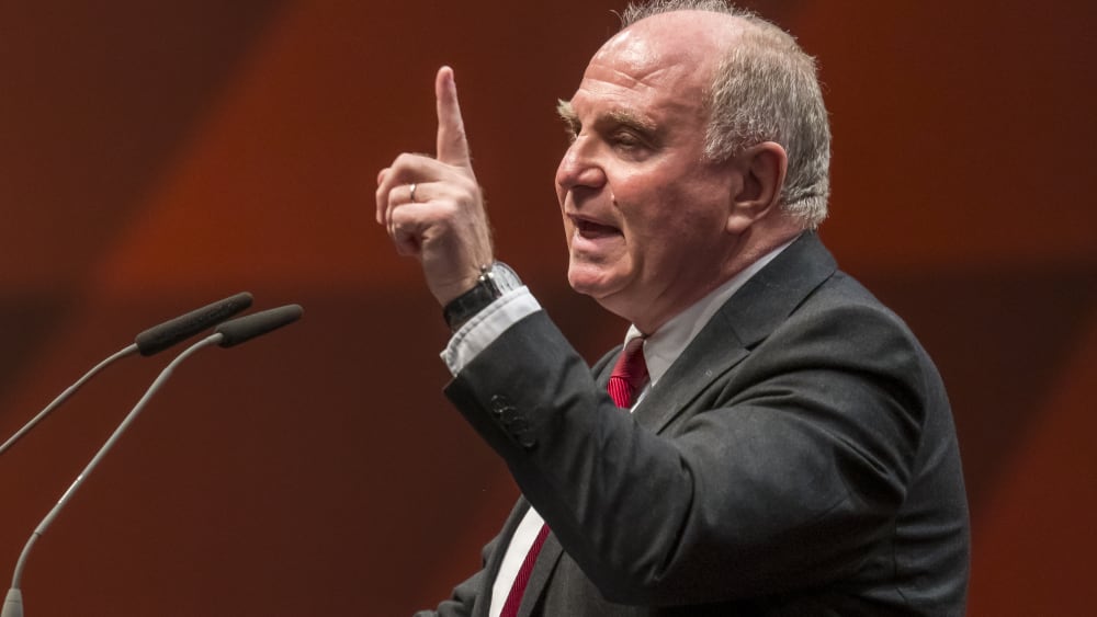 Uli Hoeneß hat zum letzten Mal auf der JHV als Bayern-Präsident gesprochen.