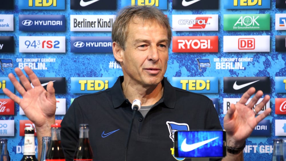Jürgen Klinsmann bei der Pressekonferenz