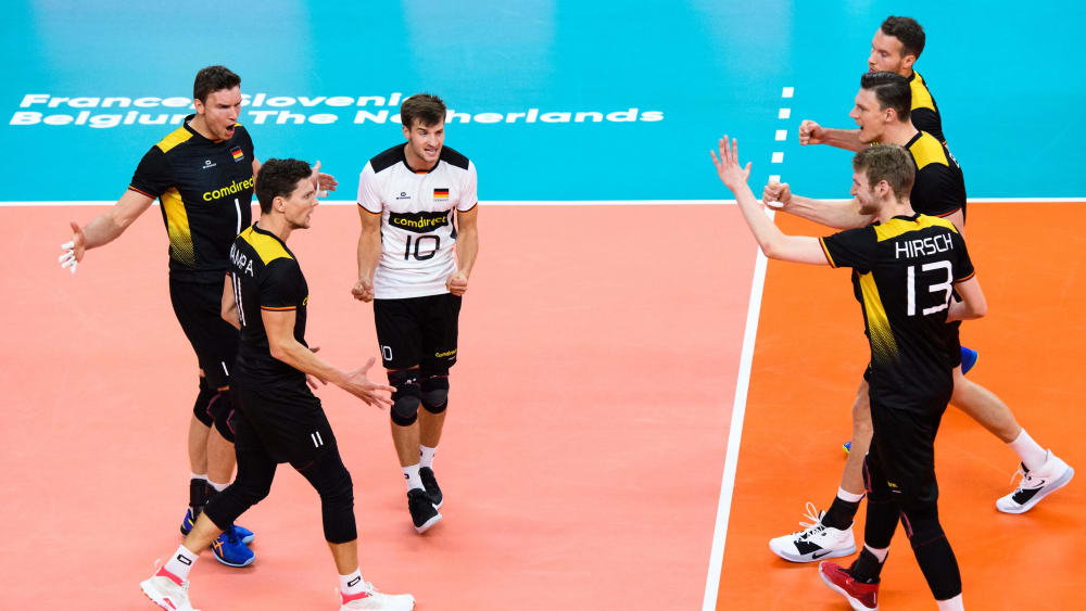 Vorzeitig im Achtelfinale: die deutschen Volleyballer.