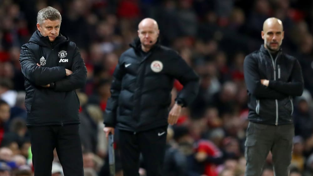 United-Coach Ole Gunnar Solskjaer (li.) war bedient.
