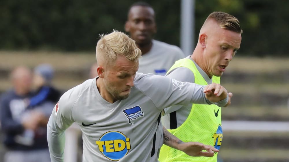 Pascal Köpke (links) und Hertha-Neuzugang Marius Wolf
