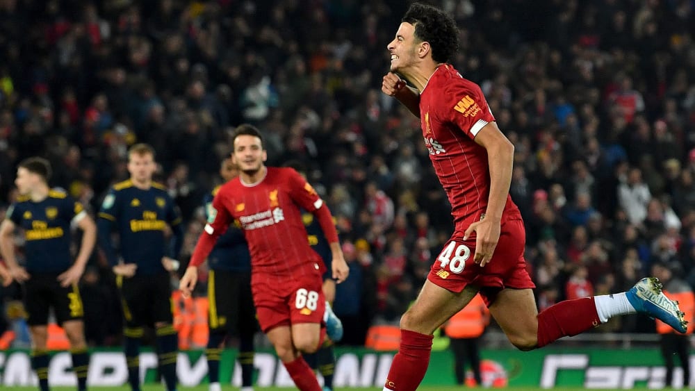 Liverpools Matchwinner Curtis Jones jubelt