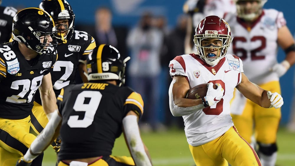Amon-Ra St. Brown ist Wide Receiver an der University of Southern California USC bei den USC Trojans.
