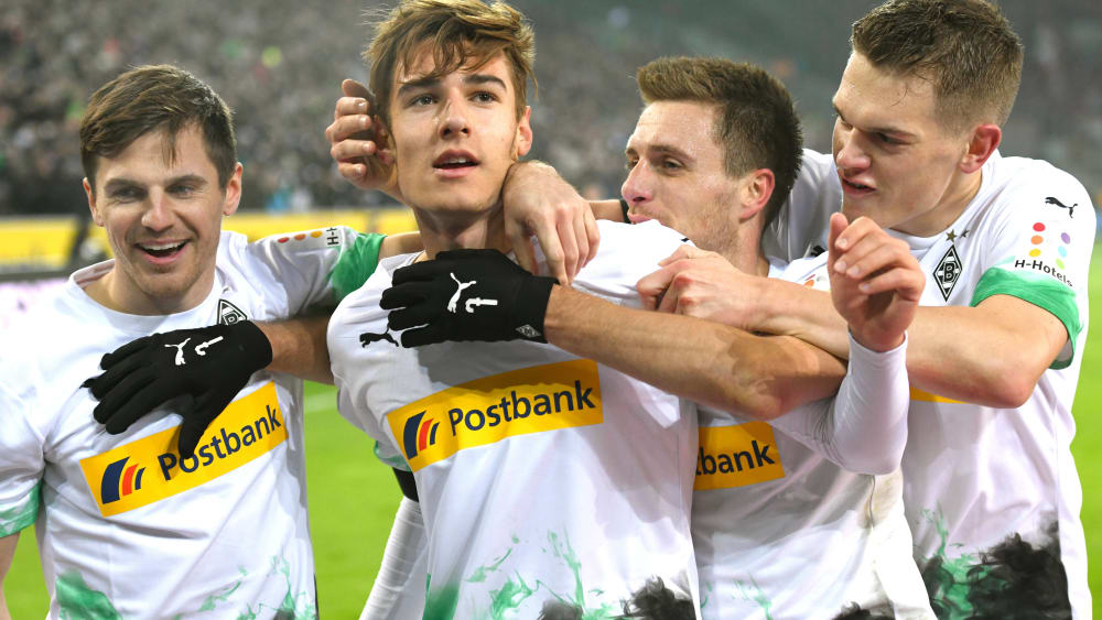 Jonas Hofmann, Florian Neuhaus, Peter Herrmann und Matthias Ginter