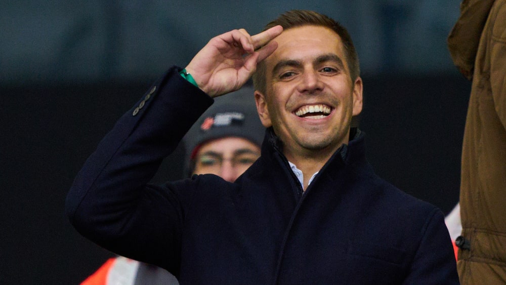 Philipp Lahm am Rande des 6:1-Sieges der deutschen Nationalmannschaft gegen Nordirland in Frankfurt