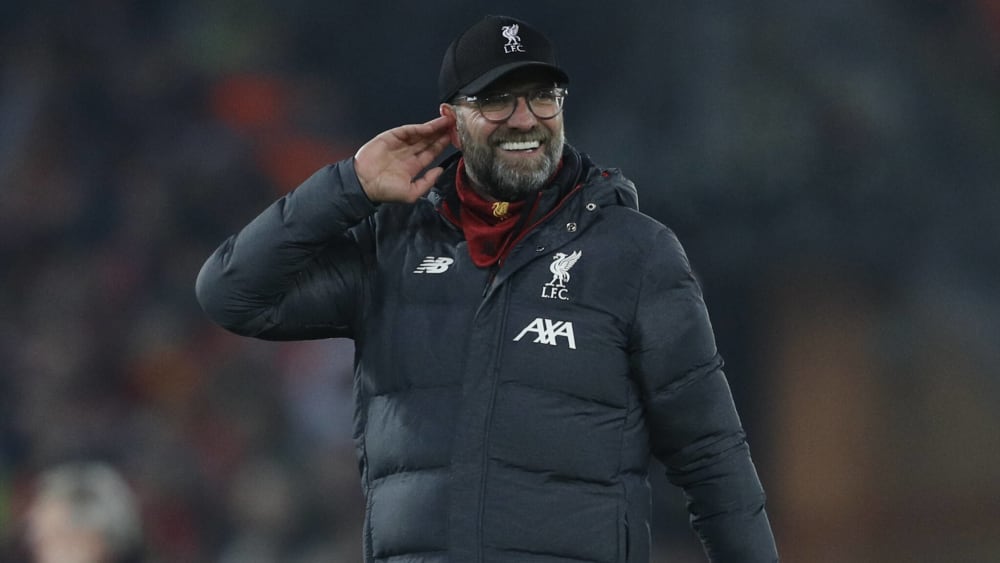 Jürgen Klopp hörte genau, was die Fans nach dem 2:0 gegen ManUnited sangen - stimmte aber nicht mit ein.