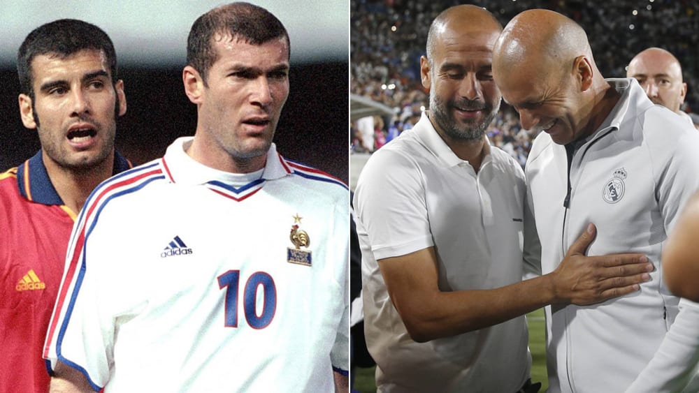 Zizou und Pep: Wenn der Ex-Praktikant auf sein Idol trifft ...