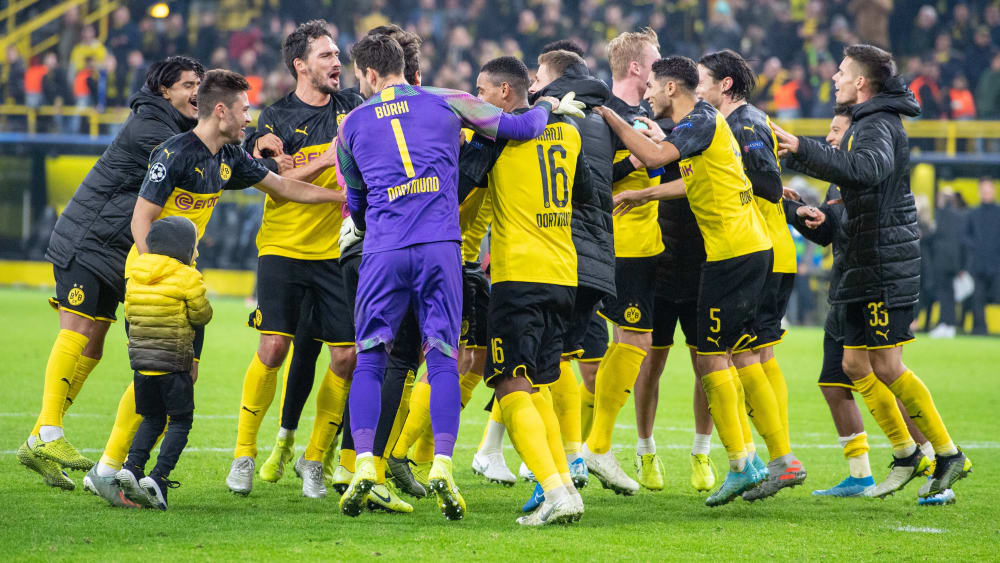 BVB jubelt nach dem 3:2-Sieg gegen Inter Mailand